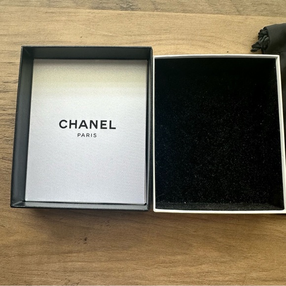 Chanel Drawstring Pouch and Felt Lined Cardboard Box for Jewelry - Picture 5 of 6